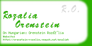 rozalia orenstein business card